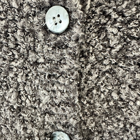 Innovation Sport Vintage Boucle Knit Cardigan Charcoal and Gray Size M - Picture 3 of 4